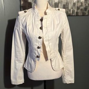 Diesel White Military Denim Jacket